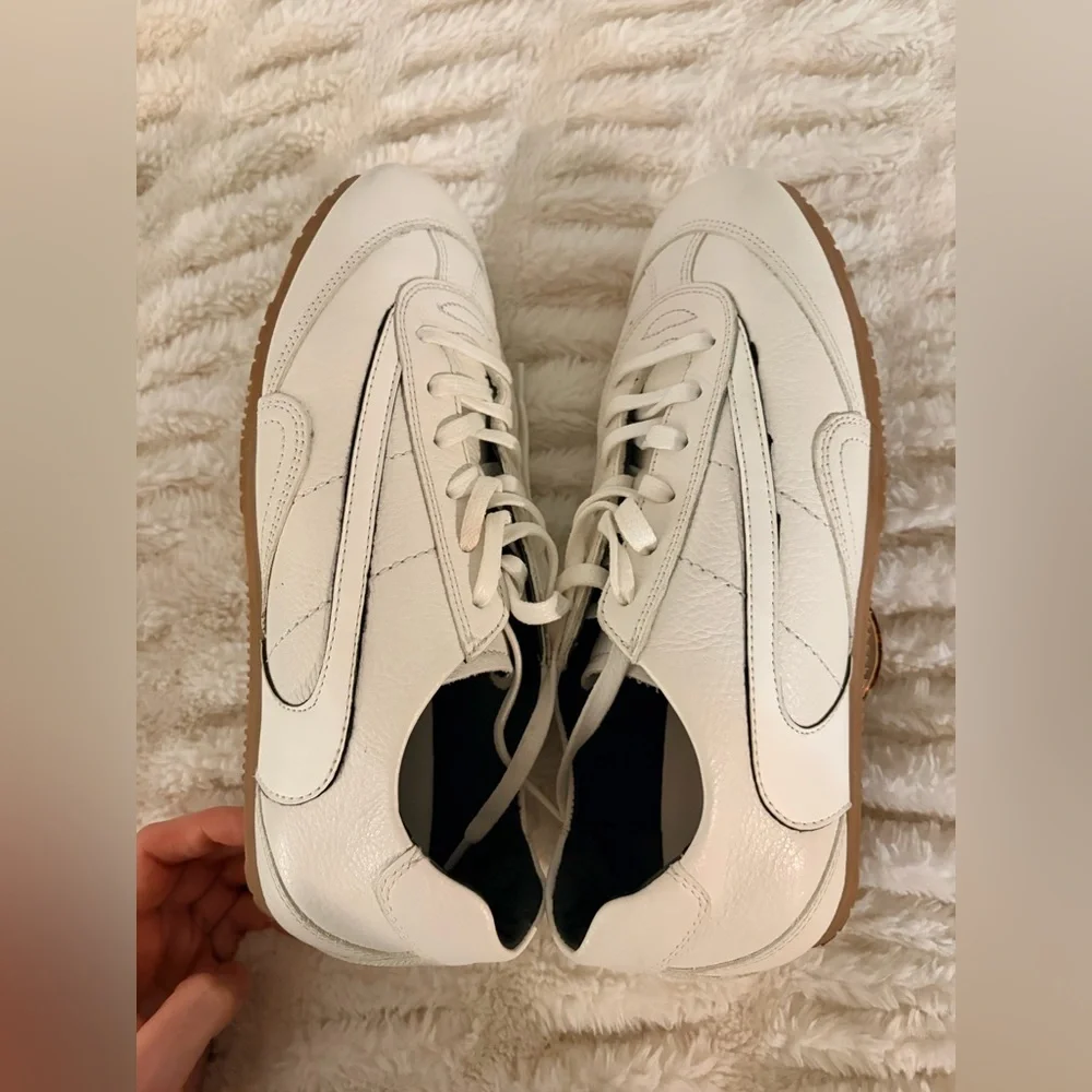 COS trendy White Leather Sneakers, euro 38/US 7.5 - Picture 5 of 9